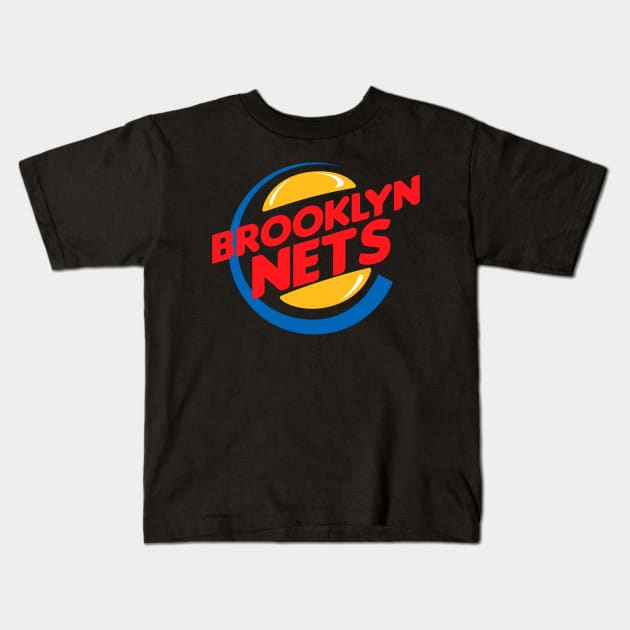 Nets Burger Kids T-Shirt by teakatir